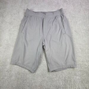 Lululemon Men Gray Athleisure Shorts Size L Relaxed Fit Gym Workout Casual